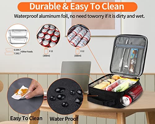 ZM-YOUTOO Lunch Box for Men - Reusable Lunch Bag Men Adult Women- Insulated Small LunchBox 5