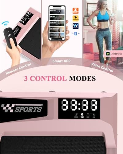 WELLFIT Walking Pad 330lb Capacity, 2.5HP Smart Under Desk Treadmill Work with KINOMAP Apple Health, 10% Incline Treadmill for Home Office Apartment, Lightweigh and Easy to Store 7