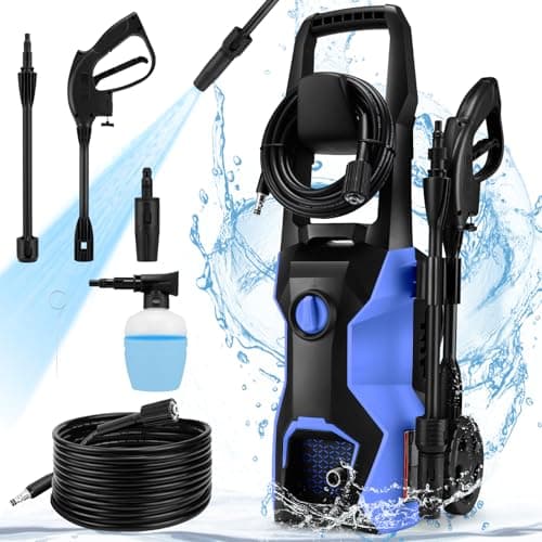Homdox Pressure Washer 5000 1.8 Max GPM 1700W Electric Power Washer with 35FT Power Cord, 20FT Hose, Soap Tank, High Pressure Washer Electric Powered Car Cleaning for Garden, Patios, Yard
