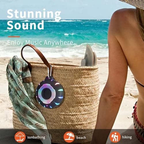 HEYSONG Waterproof Shower Bluetooth Speaker, Durable & Portable with Clear Sound, Ideal for Shower, Pool, Beach & Kayaking – Great Gift for All Ages 6