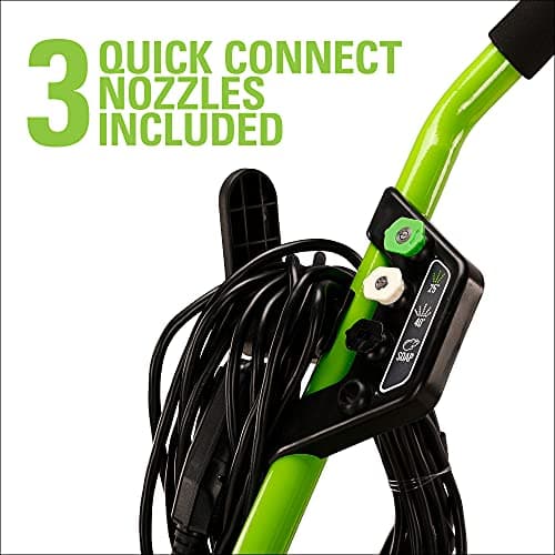 Greenworks 2000 PSI (13 Amp) Electric Pressure Washer (Wheels For Transport / 20 FT Hose / 35 FT Power Cord) Great For Cars, Fences, Patios, Driveways 9