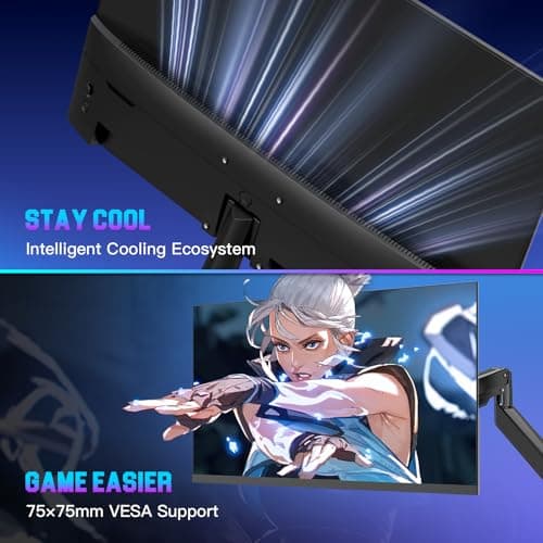 SANSUI Gaming Monitor, 24.5" 300hz 240hz FHD 1080P 1ms FPS PC Monitor Gaming, HDR, FreeSync, DisplayPort x2 HDMI x2, Fast IPS, 120% sRGB, Audio Jack, VESA Support, Desktop Compatible(ES-G25X1 PRO) 8