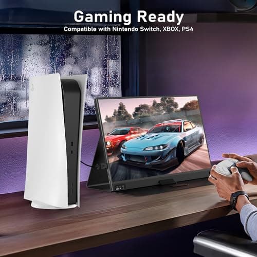 ZSCMALLS Portable Monitor, 15.6" 1080P FHD Laptop Monitor USB-C HDMI Computer Display IPS Second Screen, Laptop Extended Screen for PC Phone Mac Xbox PS4/5 Switch 7