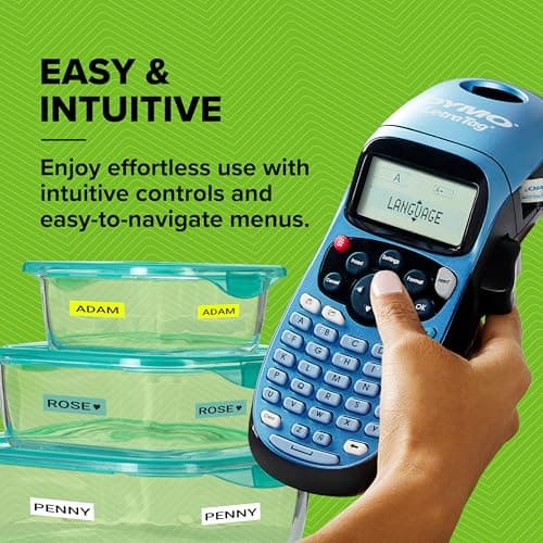 DYMO Label Maker Machine with Tape - 100H LetraTag Handheld, Comes with 3 LT label tapes. Great for Home & Office Organization 7