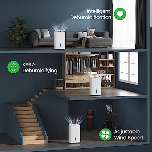 Waykar Max 80 Pint/D(Standard 62Pint/D) Energy Star Home Dehumidifier for Spaces up to 5,000 Sq. Ft, Ideal for Basement, Bathroom and Large Room with Drain Hose, Portable, Auto Defrost and Self-Drying 5