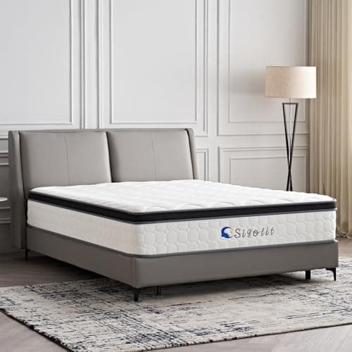 sigolit 12 Inch Queen Size Hybrid Mattress - Medium Firm, Memory Foam & Pocket Springs, Motion Isolation, Edge Support, Pressure Relief, Ships Compressed（13）