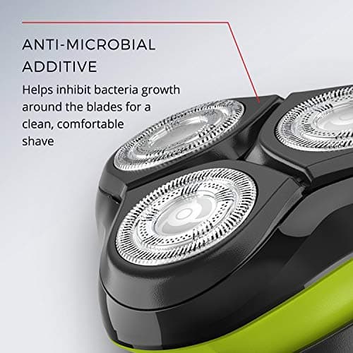 Remington Ultrastyle Rechargeable Rotary Shaver, Pr1320, Black/Neon Green 7