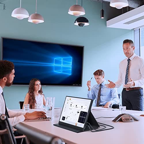 ZSCMALLS Portable Monitor 17.3 Inch 144Hz 1080P FHD Gaming Monitor USB-C HDMI Computer Display HDR IPS Laptop Screen Extender with Smart Cover/Speakers for Laptop PC Mac Phone PS3 4/5 Xbox 6