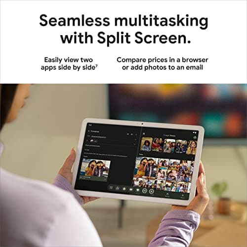 Google Pixel Tablet with Charging Speaker Dock - Android Tablet with 11-Inch Screen, Smart Home Controls, and Long-Lasting Battery - Hazel/Hazel - 128 GB, 2560x1600 Pixels 12