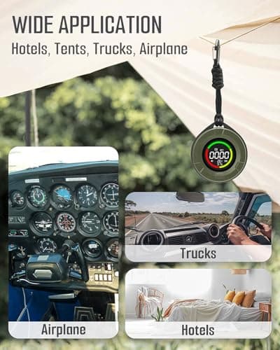 DS-100 Portable Carbon Monoxide Detector for Travel, 140H Standby, CO Detector with Magnetic Back, 3-in-1 CO Monitor with Audible & Visual Alarm for Camping, Hotel, Car & RV 6