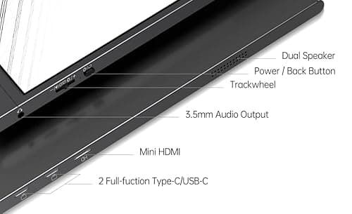 ForHelp 15.6inch Portable Monitor,1080P USB-C HDMI Second External Monitor for Laptop,PC,Mac Phone,PS,Xbox,Swich,IPS Ultra-Thin Zero Frame Gaming Display/Premium Smart Cover 8