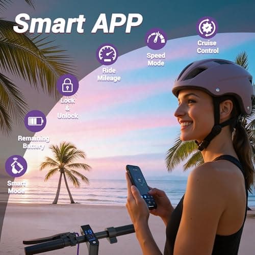 VOLPAM Electric Scooter for Adults, Max Speed 19/21MPH, Up to 17-28 Miles Range, 500W/350W/250W Motor Adult E-Scooter, Foldable Scooter with Dual Braking, Smart APP 5