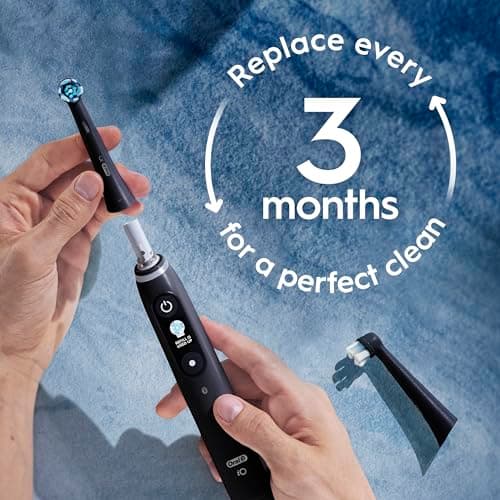 Oral-B iO Series Ultimate Clean Electric Toothbrush Replacement Brush Heads for an Oral-B Electric Toothbrush, 2 Count, Black 6