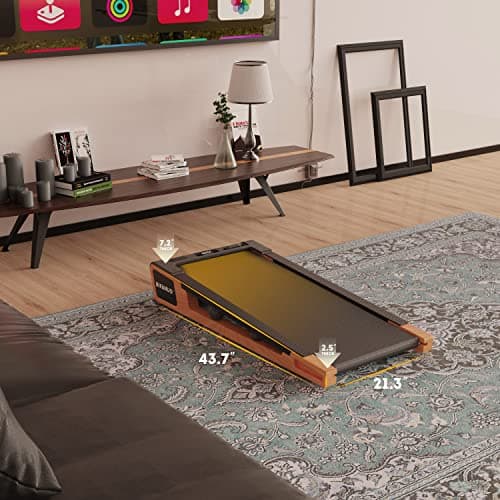 Bifanuo Walking Pad Under Desk Treadmill Small Compact Walking Treadmill with Incline 5° Fit Standing Desk, Flat Treadmill 5