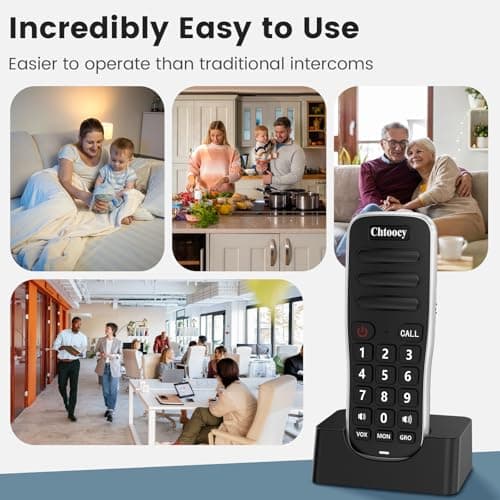 Intercoms Wireless for Home, 1 Mile Long Range for House Business Office, Handheld Room to Room Communication System, Rechargeable Loud & Clear 10-Channel Anti-Interference Intercom System 7