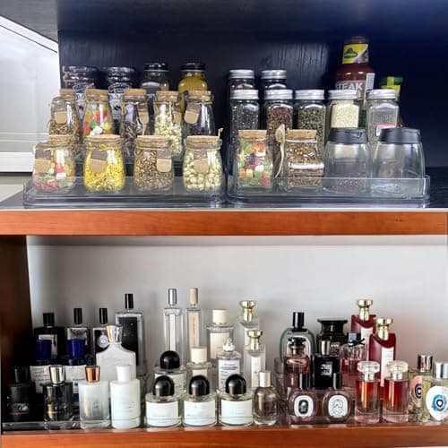 Rusnugic 3 Tier Spice Racks, 2Pack Tiered Shelf Organizer, Clear Acrylic Racks for Medicine and Perfume, Tiered Racks for Kitchen Counter Pantry Cabinet (2 Pack) 7