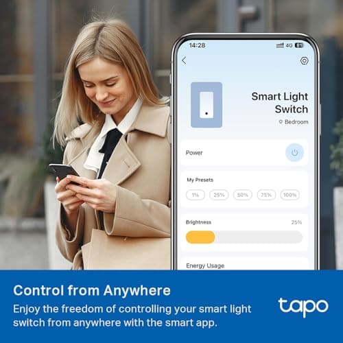 TP-Link Tapo Smart 3 Way Dimmer Switch KIT, Matter Compatible, Energy Monitoring, Neutral Wire Required, Works with Alexa, Siri, Google Home, SmartThings, UL Certified, 2.4GHZ Wi-Fi, Tapo S515D KIT 8