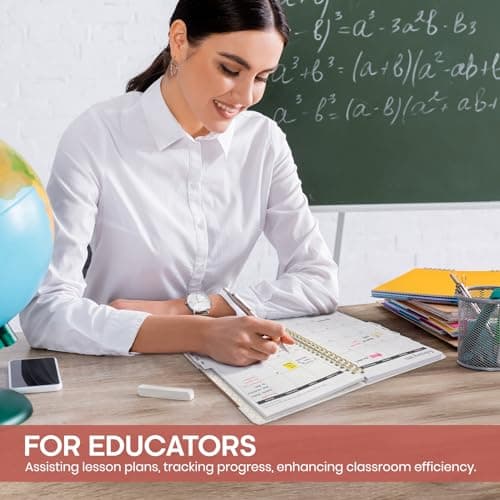 Academic Planner 2024-2025, JUL 2024-JUN 2025, Weekly and Monthly Calendar Book, Hardcover Teacher Planner With Tabs, A5 (6.4" x 8.5") - Abstract 6