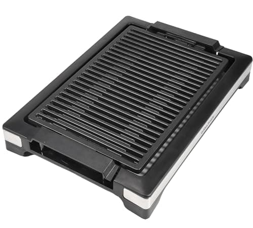Electric Smokeless Indoor Grill, 1600W Fast Heat Up BBQ Grill, Nonstick Cooking Surface, 5 Levels Adjustable Temperature, Dishwasher Safe Removable Water Tray-Easy to Clean, Cool-touch Handles, Black 9