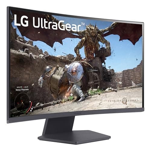 LG 27GS60QC-B Ultragear Curved Gaming Monitor 27-Inch QHD (2560x1440) 180Hz 1ms 1000R AMD FreeSync HDR10 HDMIx2 DisplayPort Borderless Design Black Stabilizer DAS Crosshair FPS Counter 5