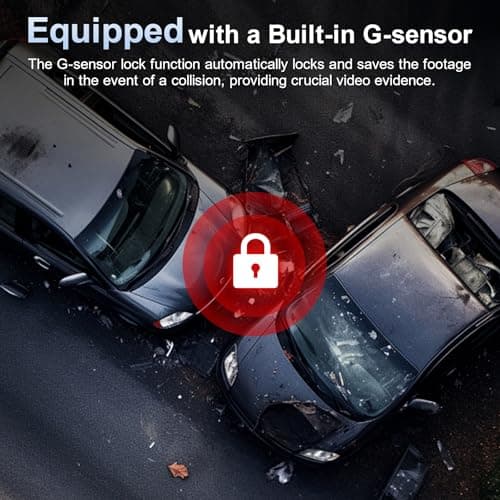 Dash Cam 3 Channel 4K with 5.8GHz WiFi GPS - 4K+1080P Dash Camera Front and Rear Inside,2.5K+1080P*2 Triple Car Camera 3.16"IPS, 32GB Card, 320°Wide Angle, IR Night Vision, G-Sensor, 24H Parking Mode 6