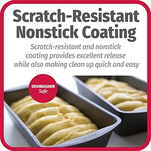 GoodCook Nonstick Loaf Pan Heavy-Duty Steel Bakeware with Easy-Clean Non-Stick Coating, Oven & Dishwasher Safe Pan for Meatloaf Breads Cakes Brownies Lasagnas Casseroles & More, 9 x 5-Inch, Gray 5