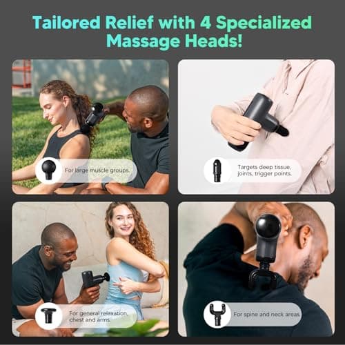 arboleaf Mini Massage Gun Deep Tissue, Percussion Muscle Massager for Back Pain Relief, Portable Small Travel Size, Quiet Massager, Gifts for Woman Man 6