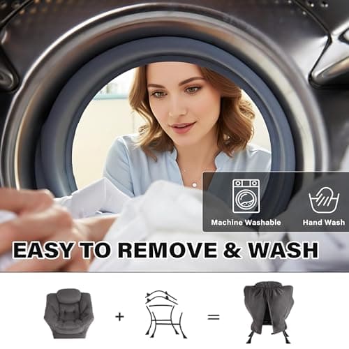 Tiita Lazy Chair with Ottoman, Gray Modern Large Accent Chair, Comfy Leisure Sofa Armchair with Ottoman, Reading Chair with Footrest for Bedroom, Living Room, Dorm Rooms, Garden Dark Grey 6