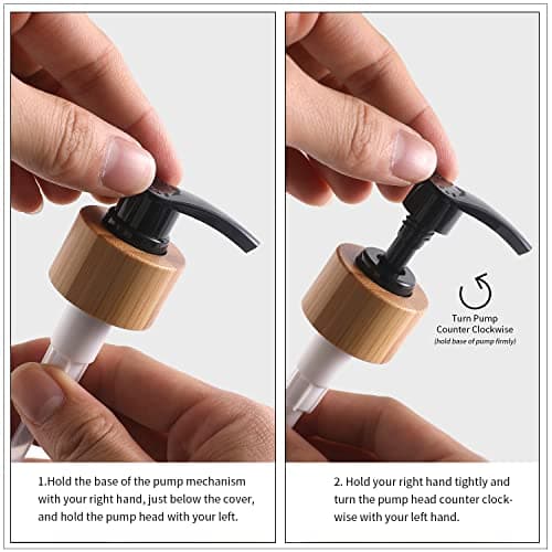 MOMEEMO Soap Dispenser Set, Contains Hand and Dish Soap Dispenser, Suitable for Kitchen Decor. (Black & White) 6