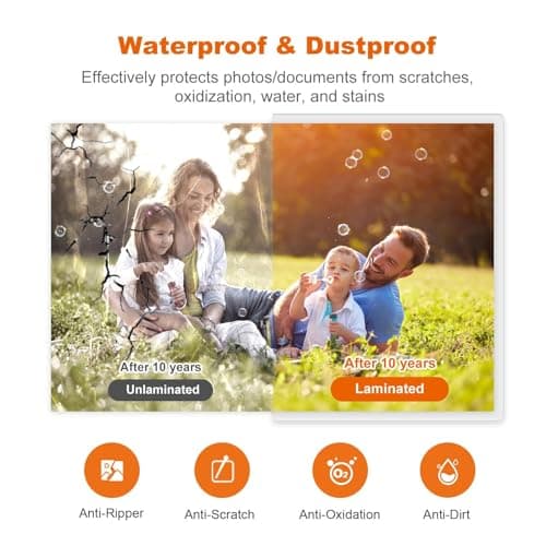 Bonsaii Laminator Machine, 9 Inch Laminators Machine with 50 Laminating Sheets, Laminator with Never Jam Technology for Doc/Posters/Photo, Simple Convenient for Home, Office and School - L418-C Grey 8