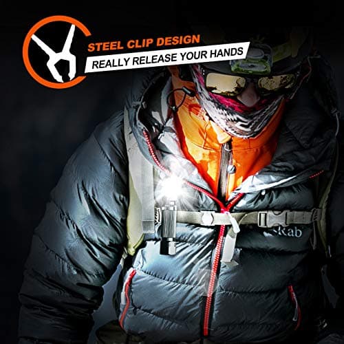 NICRON Flashlight, N7 600 Lumens Tactical Flashlight, 90 Degree Ip65 Waterproof Led Mini Flashlight 4 Modes- Best High Lumens are for Camping, Outdoor, Hiking （Not Including Batteries） Gift 6