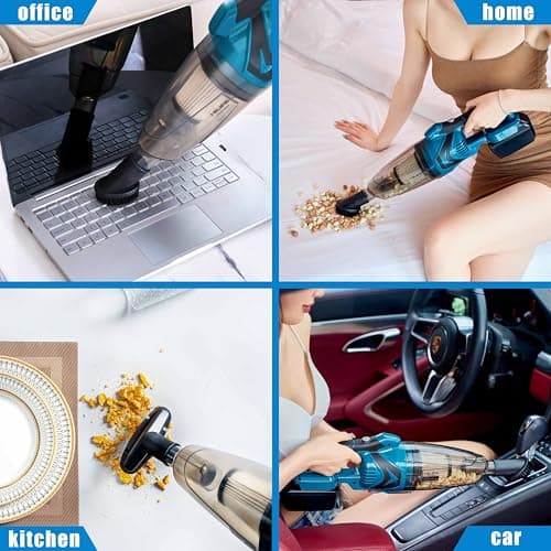 HILIPE Cordless Handheld Vacuum Cleaner for Makita 18V Battery, EasyClean Wet Dry Use,Wireless Handheld Vacuum for Car,Home, Boat,Workshop, Pet Hair, Furniture Cleaning (Tool Only No Battery) 6