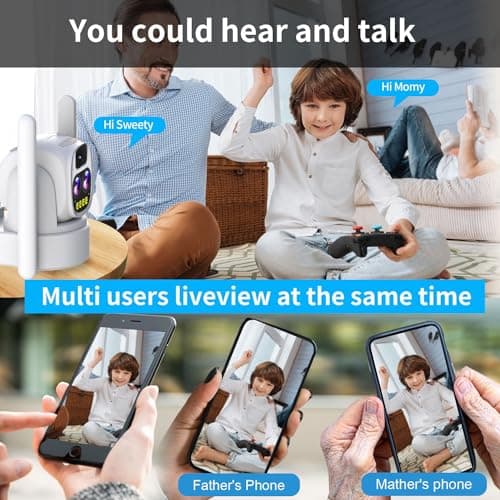 LETSCEE Security Cameras Wirelss Outdoor for Home Security, Alexa Cameras Solar Power,360 View Outside Camera,Motion Detection,10x Hybrid Zoom PAN Tile,IP-65 Weather Proof (1 Pack) 7