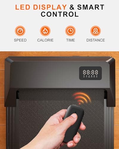 SupeRun Walking Pad, Under Desk Treadmill, 3 in 1 Portable Treadmill with Remote Control LED Display, 2.5 HP Quiet Walking Jogging Machine for Office Home Use, 250 Lbs Capacity 5