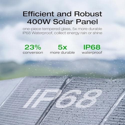 EF ECOFLOW Solar Generator DELTA 2 Max 2048Wh With 400W Solar Panel, LFP Battery Portable Power Station Up to 3400W AC Output Fast Charging 0-80% in 43 Min solar powered generator For Camping, RV 6