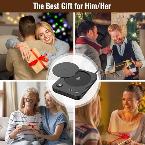 Mug Warmer, Coffee Mug Warmer with 3-Temp Settings, Auto Shut-Off Coffee Warmer, Anti-Scalding Waterproof Mug Warmer for Desk, Coffee Cup Warmer Display Status, Coffee Warmer for Desk for Coffee Milk 7