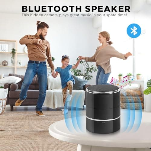 Bluetooth Speaker Camera - HD 1080P Wireless Camera - WiFi Cam with 240° Ultra Wide Angle Lens - Supports WiFi Bluetooth connectivity. 6