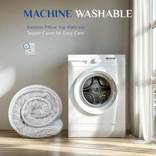 Dual Layer 3 Inch Memory Foam Mattress Topper Queen Size, 2 Inch Cooling Gel Memory Foam Plus 1 Inch Pillow Top Mattress Pad Cover, with 8-21 Inch Deep Pocket 6