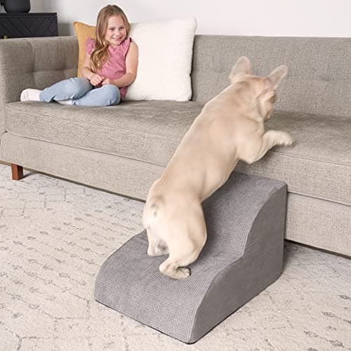 Sturdy Dog Stairs and Ramp for Couches Up to 19" High by ZICOTO - Durable Easy to Walk on Steps for Small Dogs and Cats - Allows Your Pets Easy Instant Access to Your Sofa or Low Bedside 8