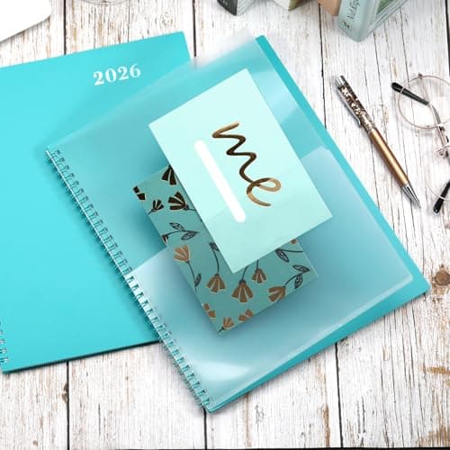 2026 Monthly Planner - JAN 2026 - DEC 2026 Planner/Calendar 2026, 12 Monthly Planners with Tabs & Pocket & Label, Contacts and Passwords, 9" x 11", Thick Paper, Twin-Wire Binding - Blue 7