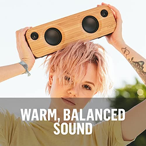 House of Marley Get Together Mini: Portable Speaker with Wireless Bluetooth Connectivity, 10 Hours of Indoor/Outdoor Playtime, and Sustainable Materials, Signature Black 5