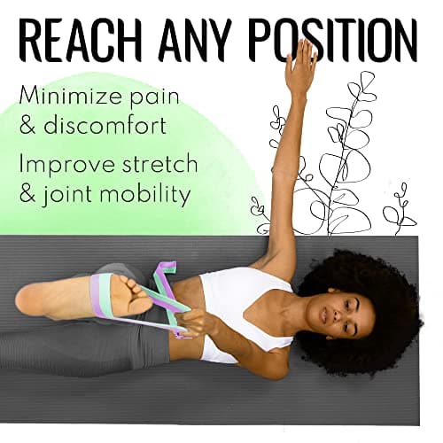 TECEUM [New 2022] Yoga Strap – 100% Cotton – 6 ft 8 ft 10 ft (6+ Colors) – Adjustable Non-Slip Belt for Daily Yoga, Pilates, Stretching, Physical Therapy, Fitness & Home Workout – for All Levels 6