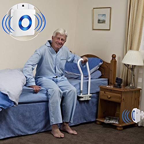 EverNary Wireless Caregiver Pager Motion Sensor Alarm Indoor Room Bed Alarms and Fall Prevention for Home/Elderly/Dementia and Kids (1 Plug-in Receiver and 1 Motion Sensor) 2