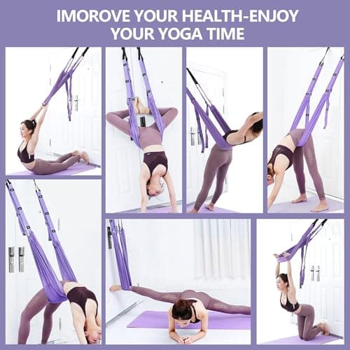 Leg Stretcher Strap, Stretching Equipment with Door Anchor Flexibility Trainer Backbend Assist for Dance Aerial Yoga Ballet Leg Stretching Exercise 5