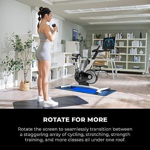 Freebeat Boom Exercise Bike, Smart Spin Bike for Home, 15.6'' HD Touchscreen, Auto Resistance, Compact Stationary Bike with Screen, Bluetooth, Scenic Rides, Training Algorithm, Gamified Classes with Expert Instructors 7