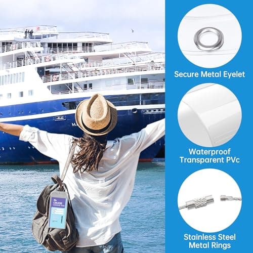 Teskyer Luggage Tags for Cruise Ships, Carnival Cruise Luggage Tag Holder, Cruise Ship Essentials, Clear Luggage Tags for All Cruise Lines, 3 Pack 6