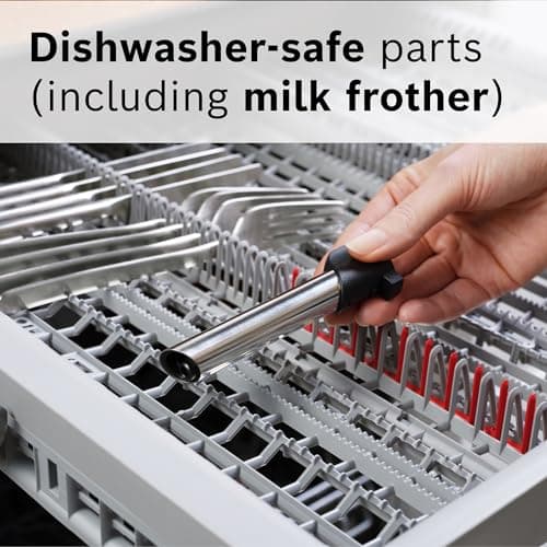 Bosch TIU20508 300 Series Fully Automatic Espresso Machine with Milk Express (in-cup frother), LCD + Touch Control Panel, Cup Warmer, OneTouch Milk-based Beverages and 5 Beverage Options, Dark Silver 10