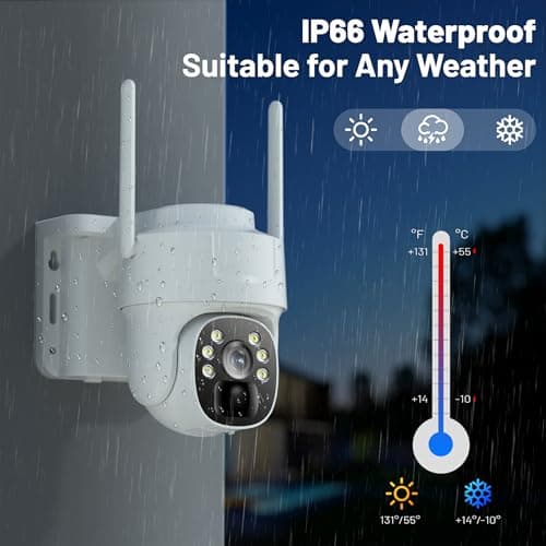 KKB 4G LTE Cellular Solar Security Cameras Wireless Outdoor, No WiFi Security Camera Built-in SIM Card, Unlimited Data, 2K HD Cam Color Night Vision, 355° Live View, PIR Motion Sensor, 2-Way Audio 8