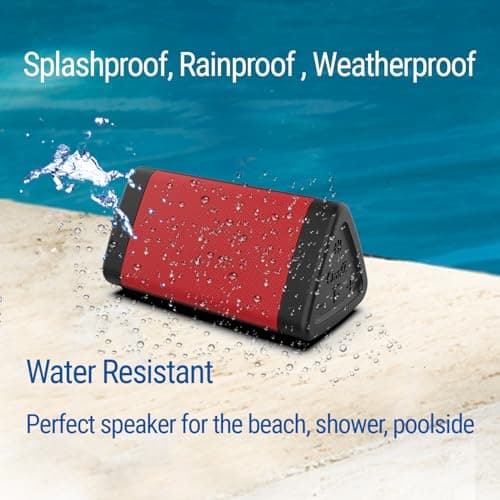 OontZ Angle 3 (4th Gen) – Portable Bluetooth Speaker, 12W Stereo Sound, 24 Hour Playtime, Rich Bass, 100 Foot Wireless Range, Waterproof, Home, Outdoor, Travel, Great Gift (Red) 5