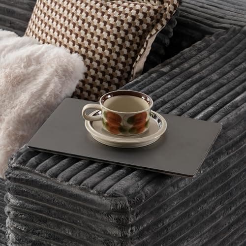 ovios 104" Cloud Boneless Couch with L-Shape Chaise,Modern Sectional Modular Sofa with Deep Seat, Upholstered Couches for Living Room Bedroom,No Assembly Required, Grey (Plush Corduroy Fabric) 8